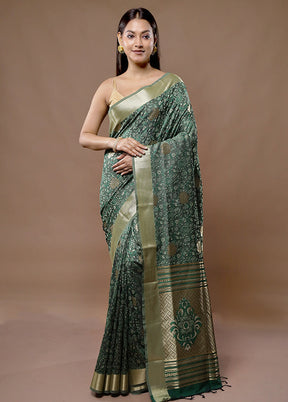 Blue Kanjivaram Silk Saree With Blouse Piece - Indian Silk House Agencies