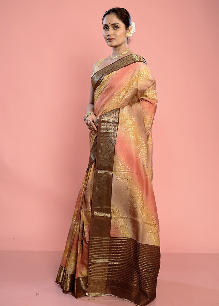 Pink Dupion Silk Saree With Blouse Piece - Indian Silk House Agencies