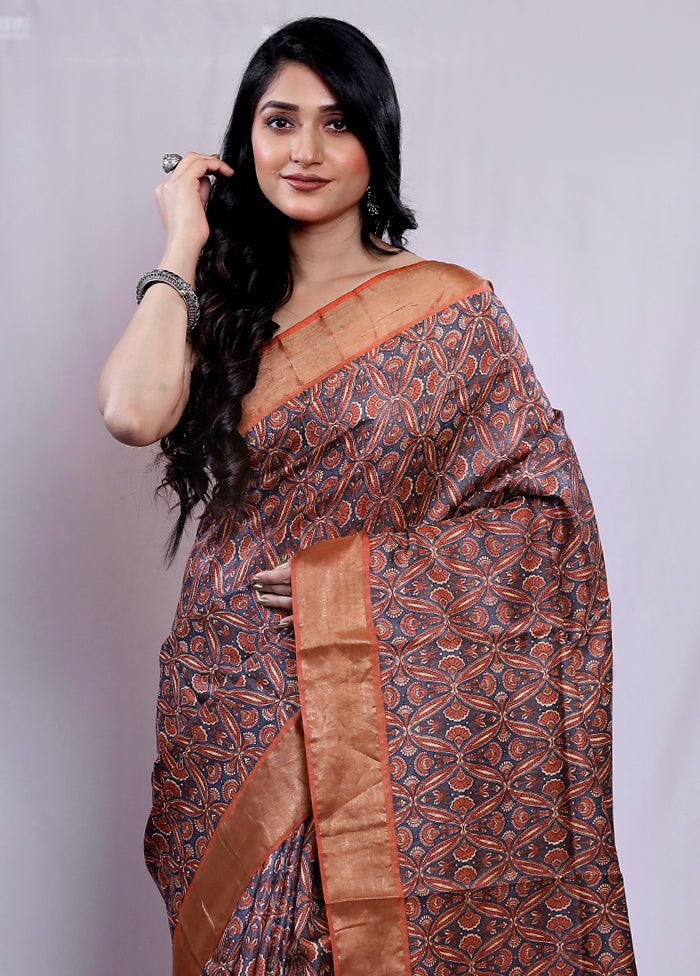 Multicolor Tussar Silk Saree With Blouse Piece - Indian Silk House Agencies