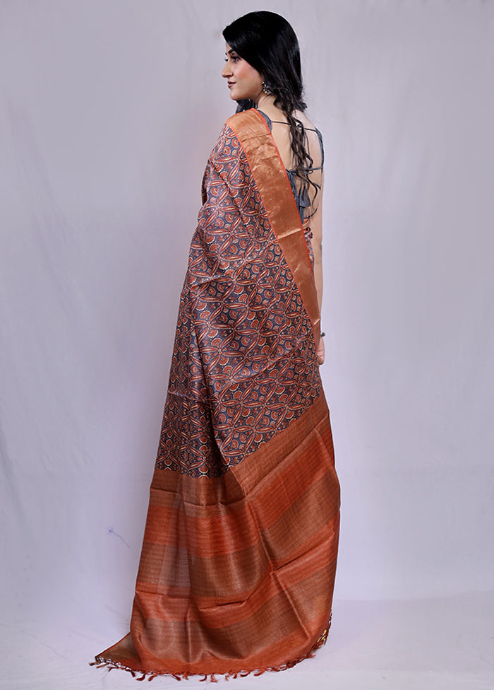 Multicolor Tussar Silk Saree With Blouse Piece - Indian Silk House Agencies