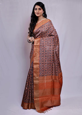 Multicolor Tussar Silk Saree With Blouse Piece - Indian Silk House Agencies