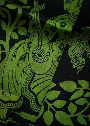 Green Printed Pure Silk Saree With Blouse Piece - Indian Silk House Agencies