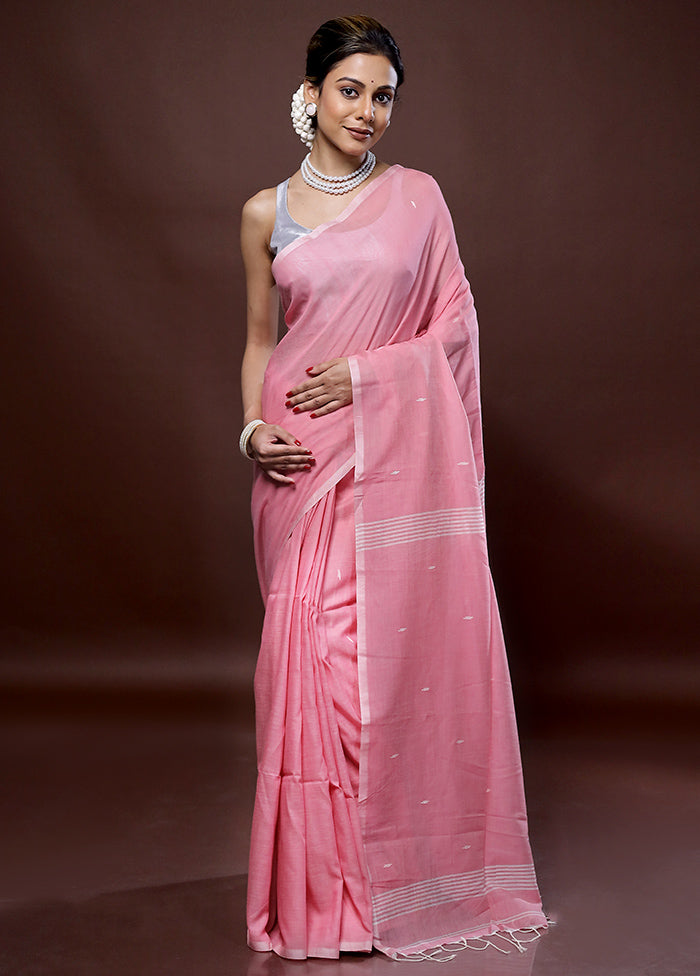 Pink Matka Silk Saree With Blouse Piece - Indian Silk House Agencies