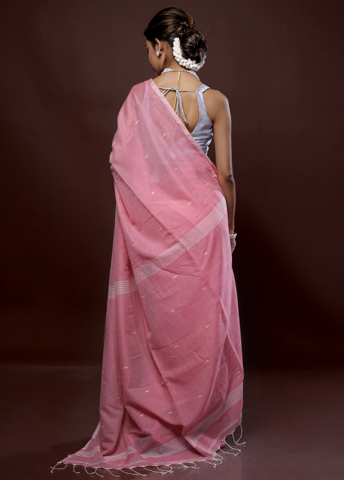 Pink Matka Silk Saree With Blouse Piece - Indian Silk House Agencies