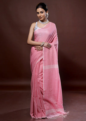 Pink Matka Silk Saree With Blouse Piece - Indian Silk House Agencies