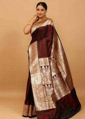 Multicolor Banarasi Silk Saree With Blouse Piece