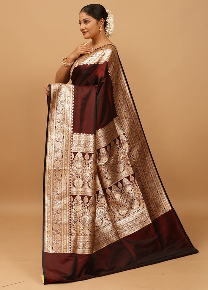 Multicolor Banarasi Silk Saree With Blouse Piece