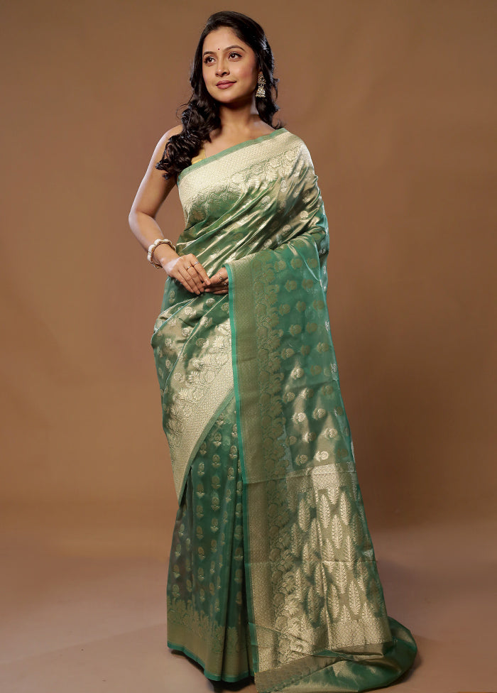 Multicolor Tissue Silk Saree With Blouse Piece - Indian Silk House Agencies