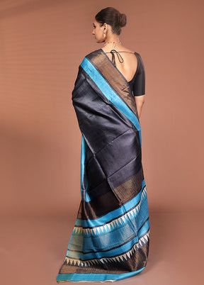 Multicolor Tussar Silk Saree With Blouse Piece