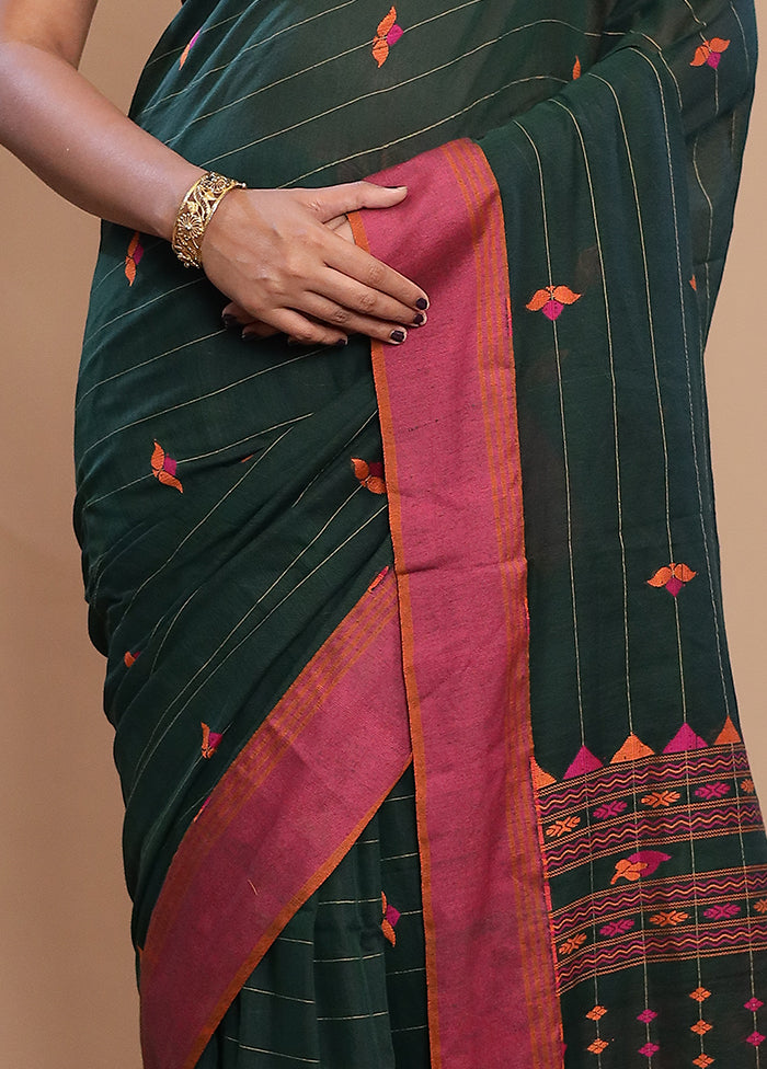 Green Matka Silk Saree With Blouse Piece - Indian Silk House Agencies