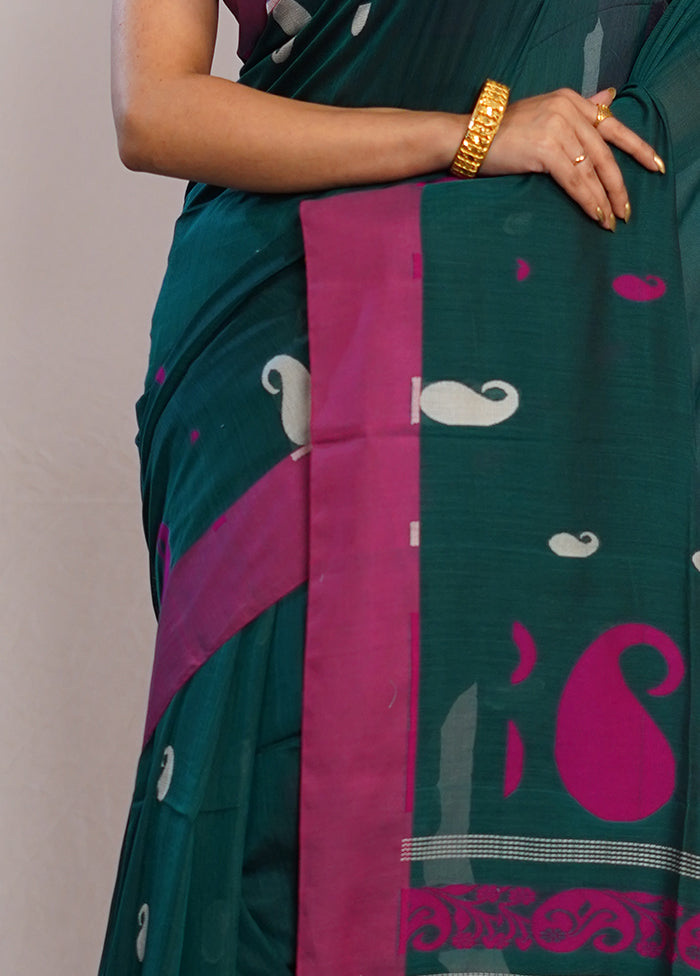 Green Matka Silk Saree With Blouse Piece - Indian Silk House Agencies