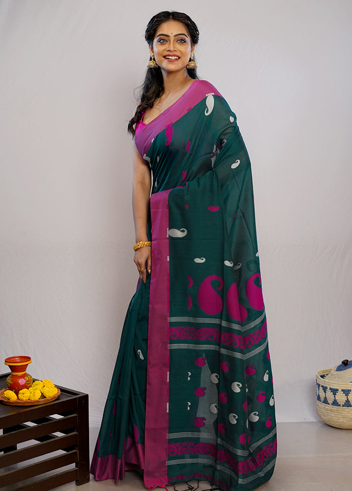 Green Matka Silk Saree With Blouse Piece - Indian Silk House Agencies