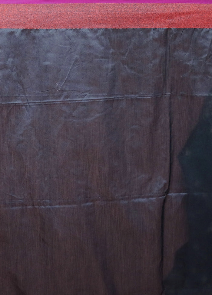 Grey Matka Silk Saree With Blouse Piece