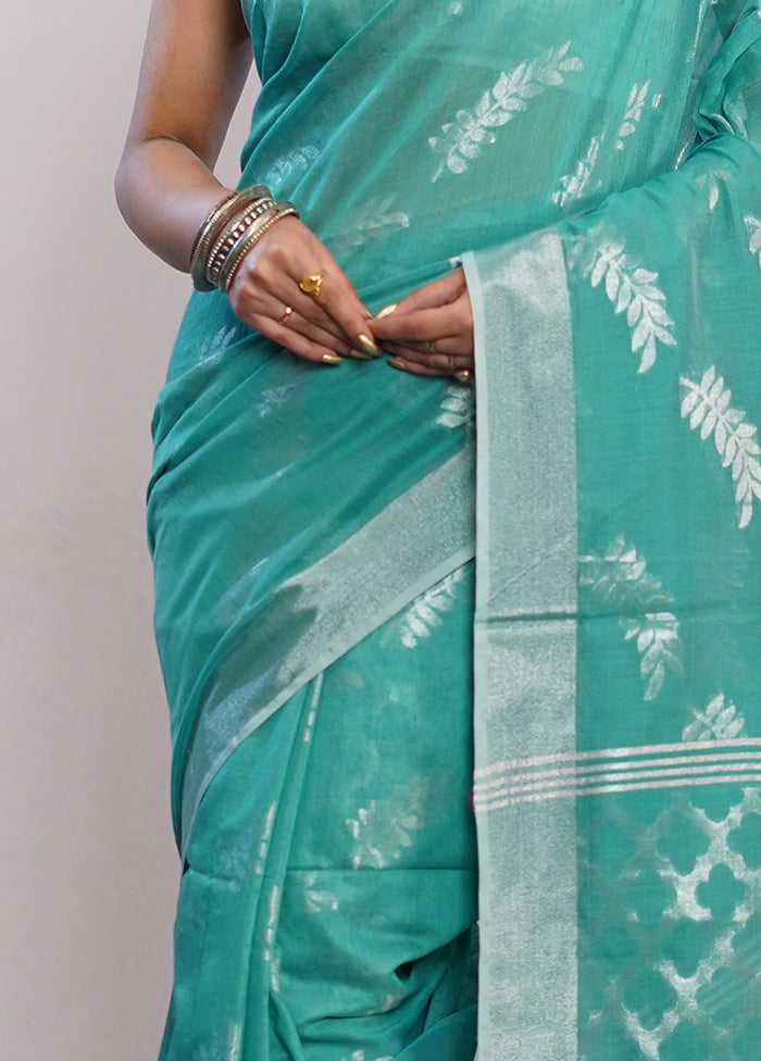 Green Matka Silk Saree With Blouse Piece - Indian Silk House Agencies