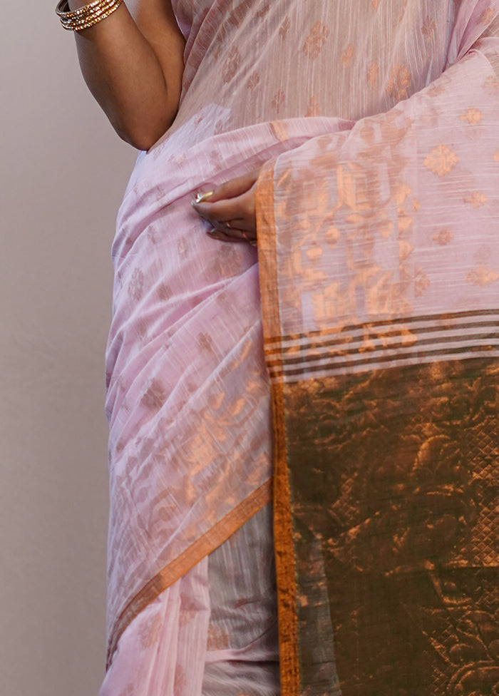 Pink Matka Silk Saree With Blouse Piece - Indian Silk House Agencies