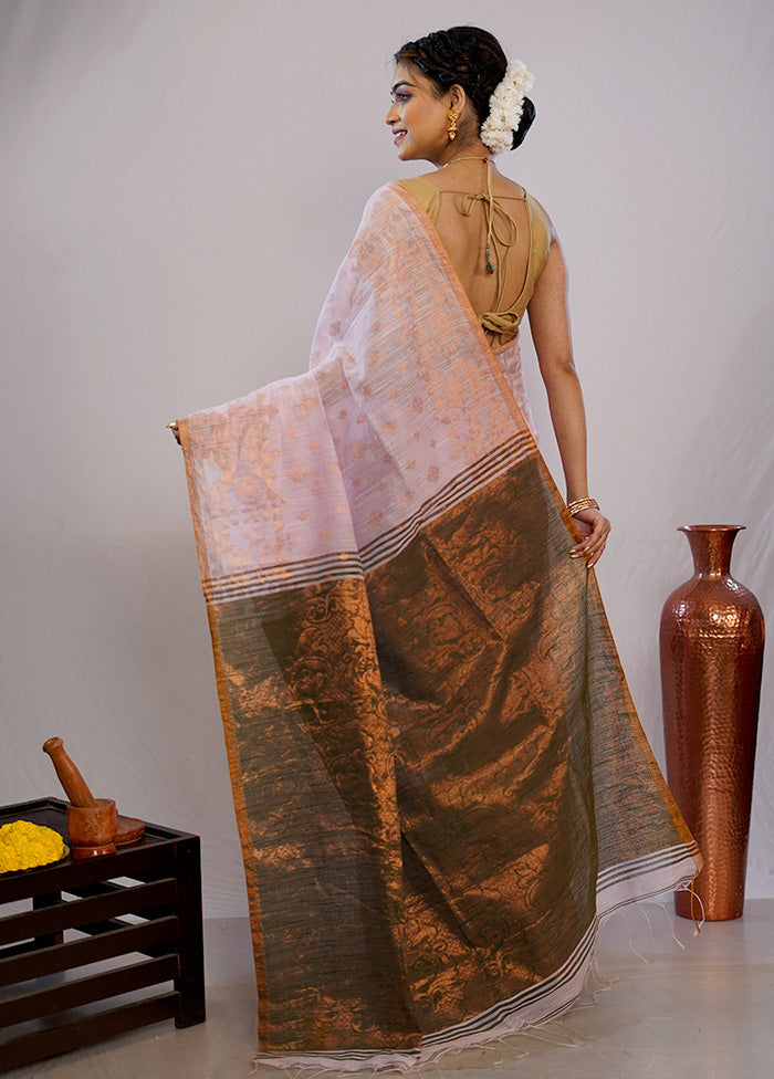 Pink Matka Silk Saree With Blouse Piece - Indian Silk House Agencies