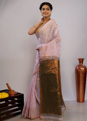 Pink Matka Silk Saree With Blouse Piece - Indian Silk House Agencies