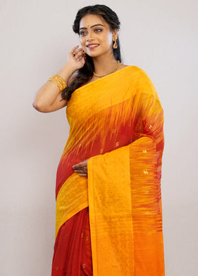 Yellow Matka Silk Saree With Blouse Piece - Indian Silk House Agencies