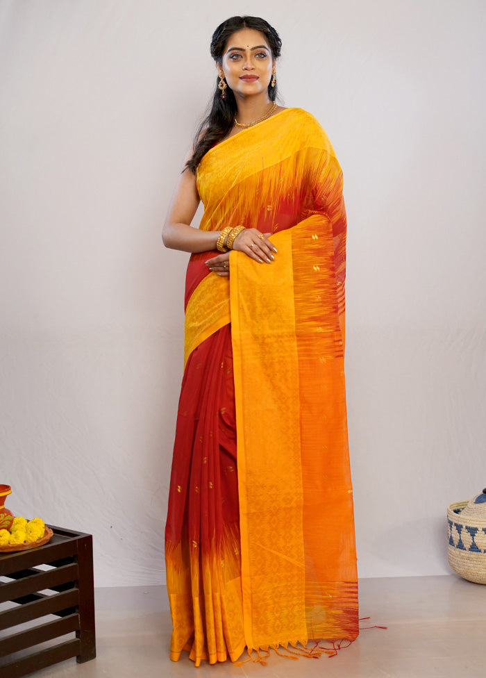 Yellow Matka Silk Saree With Blouse Piece - Indian Silk House Agencies