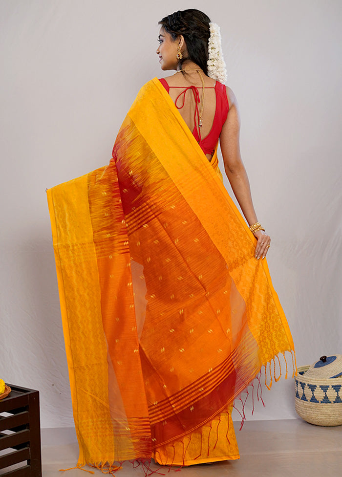 Yellow Matka Silk Saree With Blouse Piece - Indian Silk House Agencies