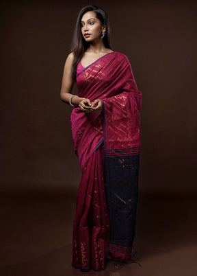 Pink Matka Silk Saree With Blouse Piece - Indian Silk House Agencies