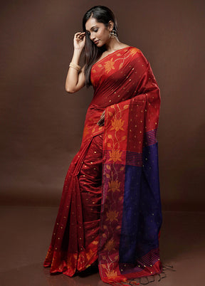 Maroon Matka Silk Saree With Blouse Piece - Indian Silk House Agencies