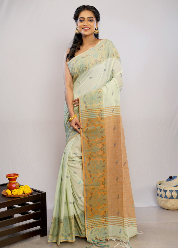 Green Matka Silk Saree With Blouse Piece - Indian Silk House Agencies