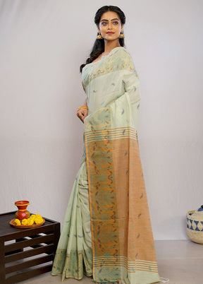 Green Matka Silk Saree With Blouse Piece - Indian Silk House Agencies