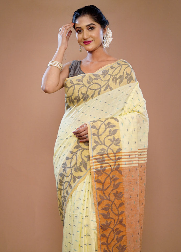 Yellow Matka Silk Saree With Blouse Piece - Indian Silk House Agencies