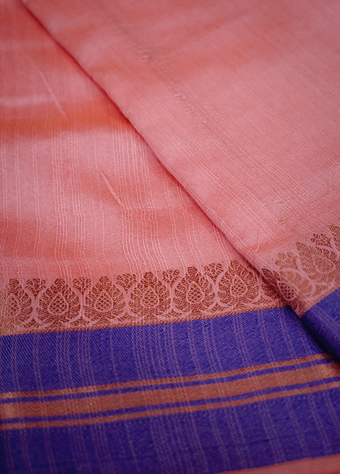 Pink Dupion Silk Saree With Blouse Piece - Indian Silk House Agencies