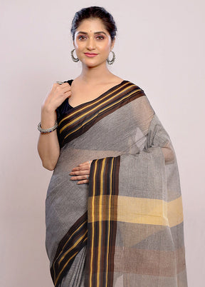 Grey Matka Silk Saree With Blouse Piece - Indian Silk House Agencies