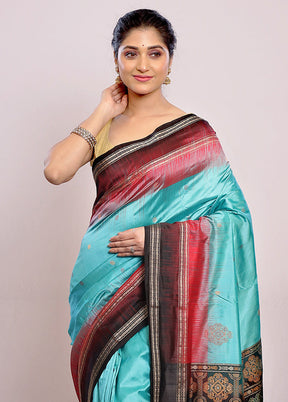 Green Bomkai Pure Silk Saree With Blouse Piece - Indian Silk House Agencies