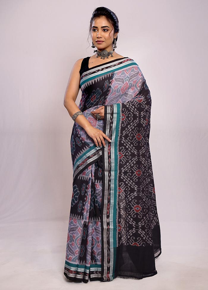 Grey Cotton Ikkat Saree Without Blouse Piece - Indian Silk House Agencies