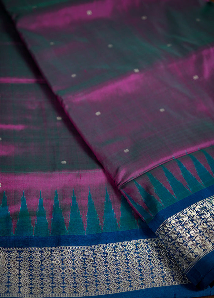 Purple Bomkai Pure Silk Saree With Blouse Piece - Indian Silk House Agencies