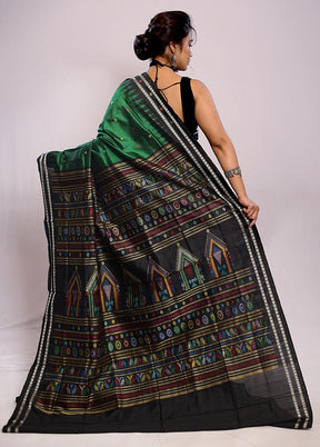 Green Bomkai Pure Silk Saree With Blouse Piece - Indian Silk House Agencies