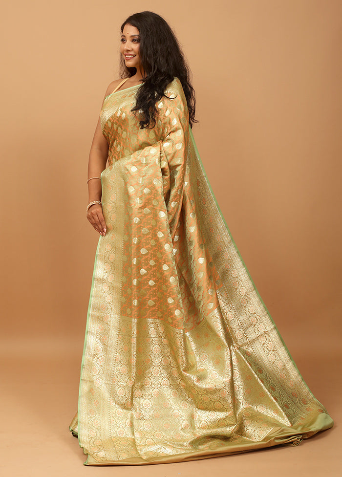 Cream Tanchoi Silk Saree With Blouse Piece