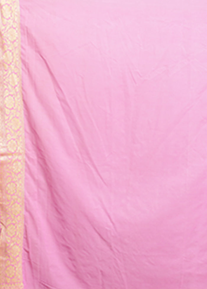 Pink Georgette Saree With Blouse Piece