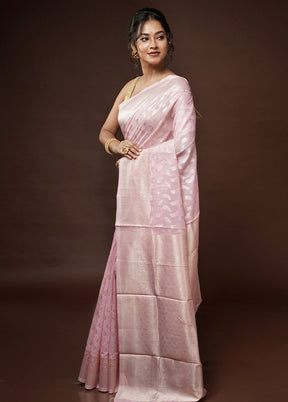 Pink Cotton Saree With Blouse Piece - Indian Silk House Agencies