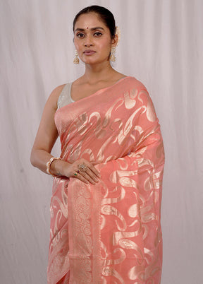 Pink Cotton Saree With Blouse Piece - Indian Silk House Agencies