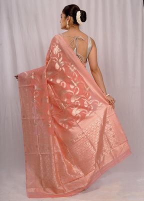 Pink Cotton Saree With Blouse Piece - Indian Silk House Agencies