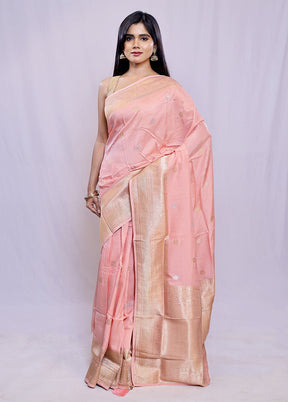 Pink Dupion Silk Saree With Blouse Piece - Indian Silk House Agencies