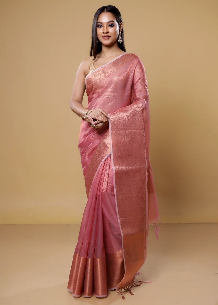 Gold Tissue Silk Saree With Blouse Piece