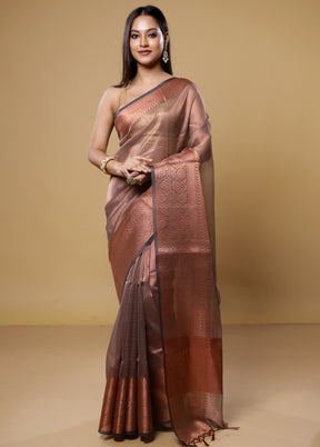 Gold Tissue Silk Saree With Blouse Piece