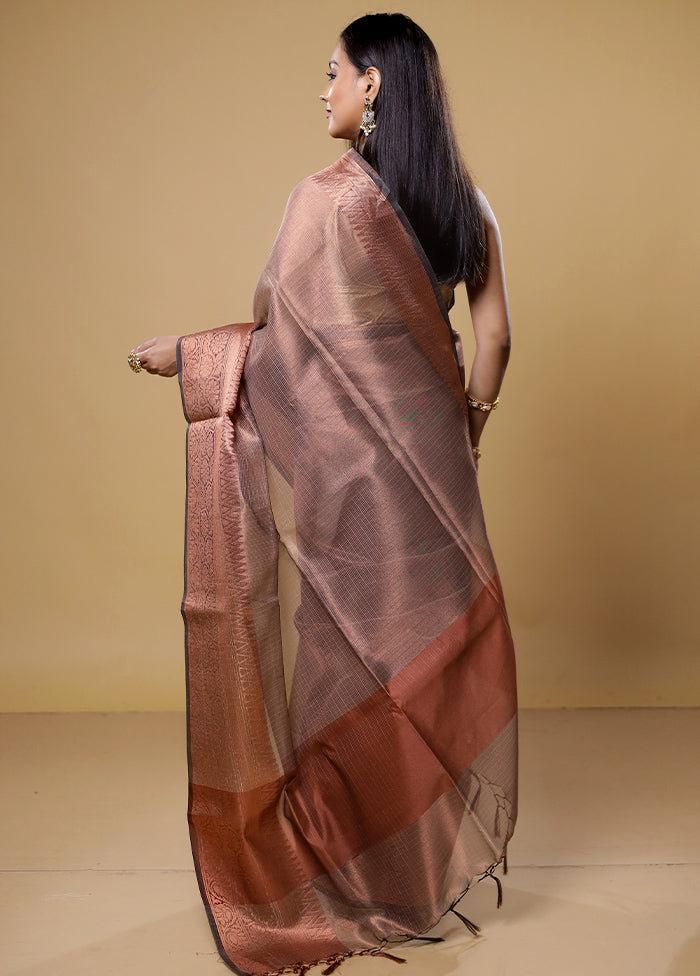 Gold Tissue Silk Saree With Blouse Piece