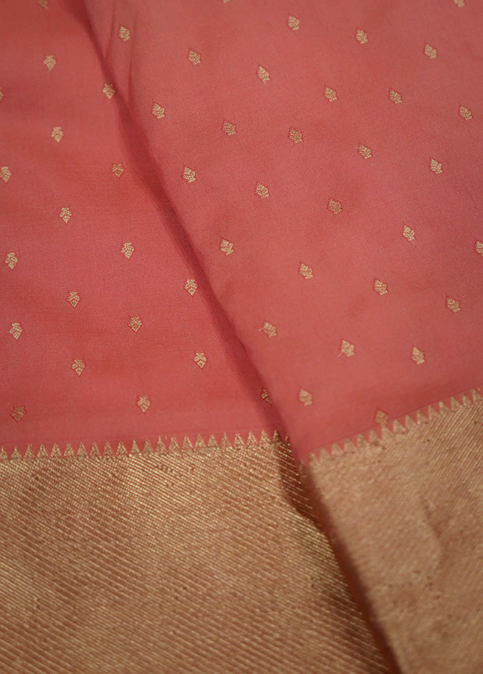 Pink Kanjivaram Silk Saree With Blouse Piece - Indian Silk House Agencies