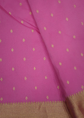 Pink Kanjivaram Silk Saree With Blouse Piece - Indian Silk House Agencies