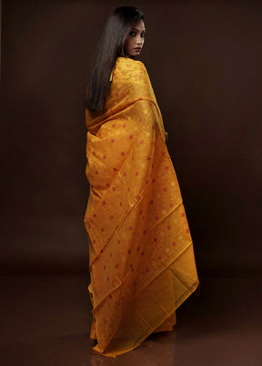 Yellow Cotton Saree With Blouse Piece - Indian Silk House Agencies