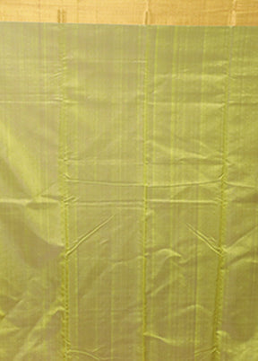 Green Handloom Chanderi Pure Silk Saree With Blouse Piece