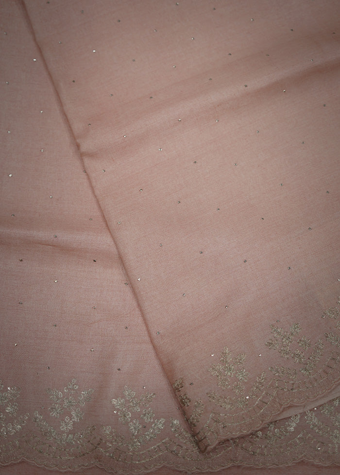 Peach Pure Organza Saree With Blouse Piece - Indian Silk House Agencies