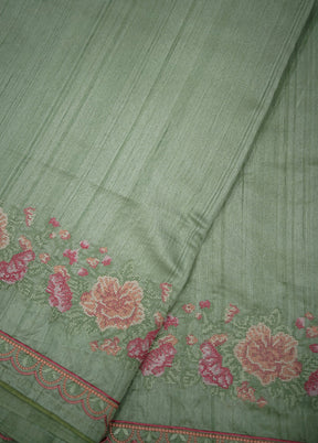 Green Organza Saree With Blouse Piece - Indian Silk House Agencies